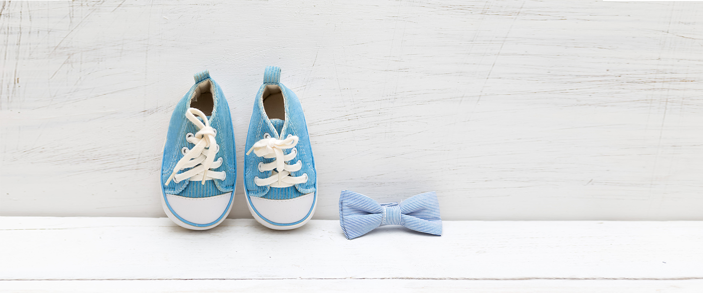 Kék kisbaba cipő